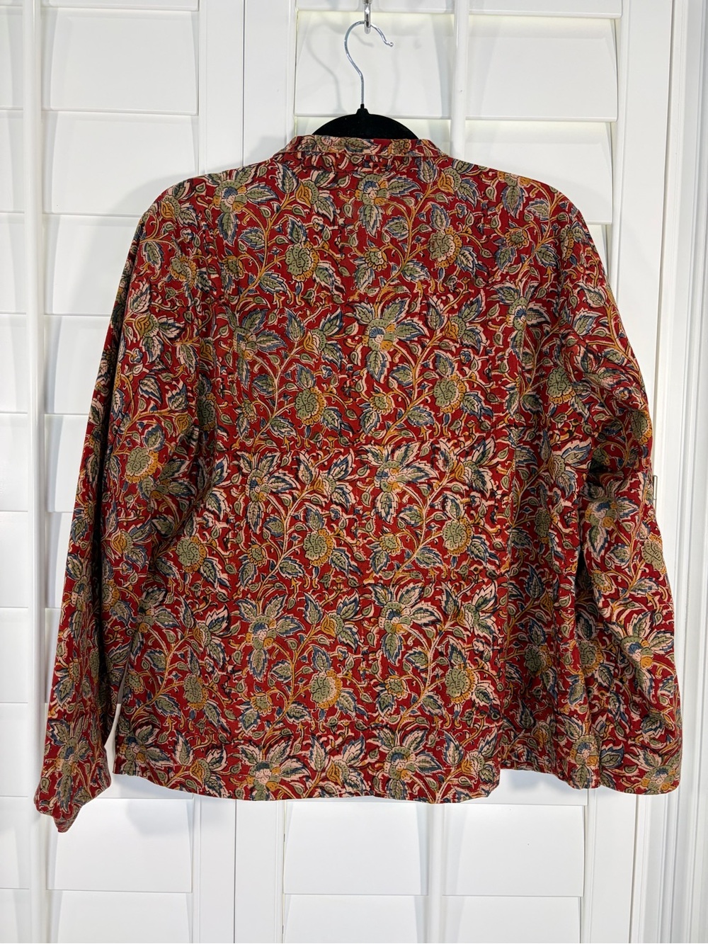 Vintage Orvis Red Floral Button-Front Blazer Jacket (M) - Picture 2 of 5